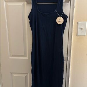 Navy Blue Midi Dress